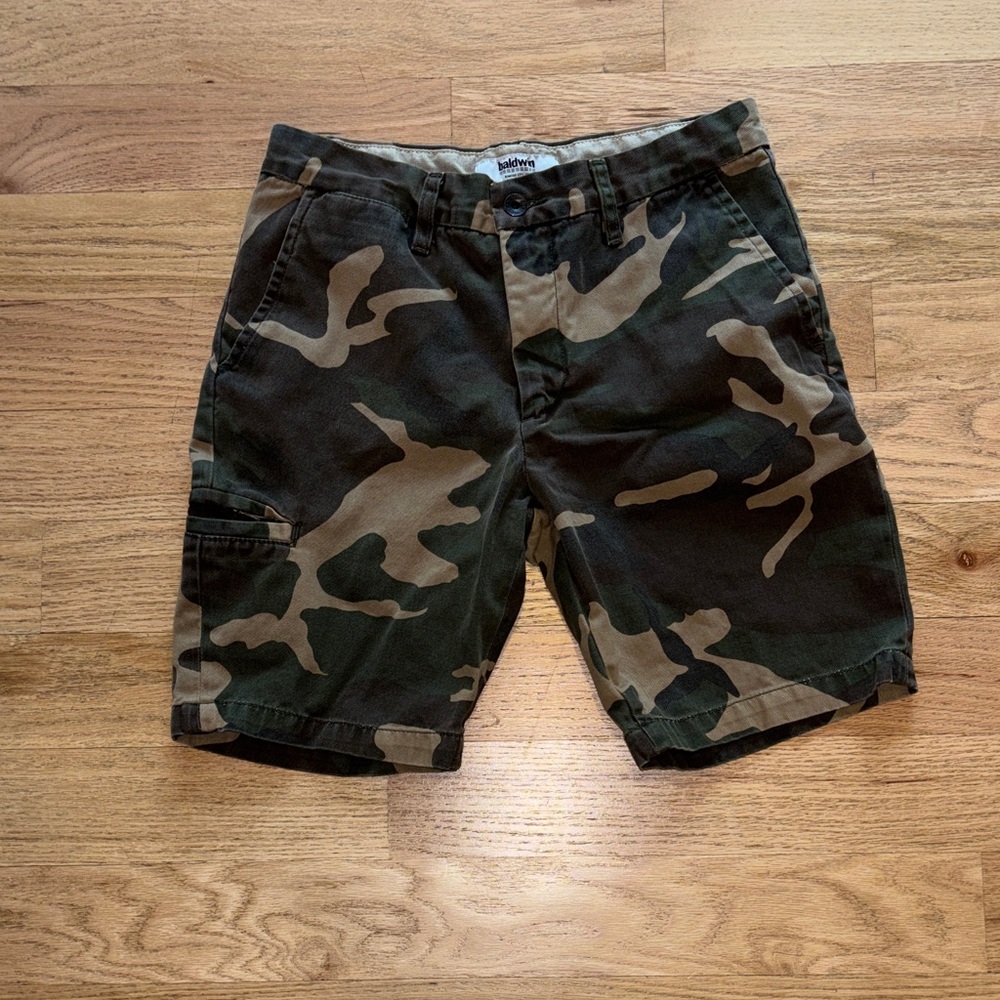 baldwin Camouflage Cargo Shorts in Green and Brown